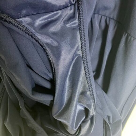 Lands End One Piece Swimsuit Dress Blue Womens 14 Swim Modest Surplice Neckline - Picture 3 of 7